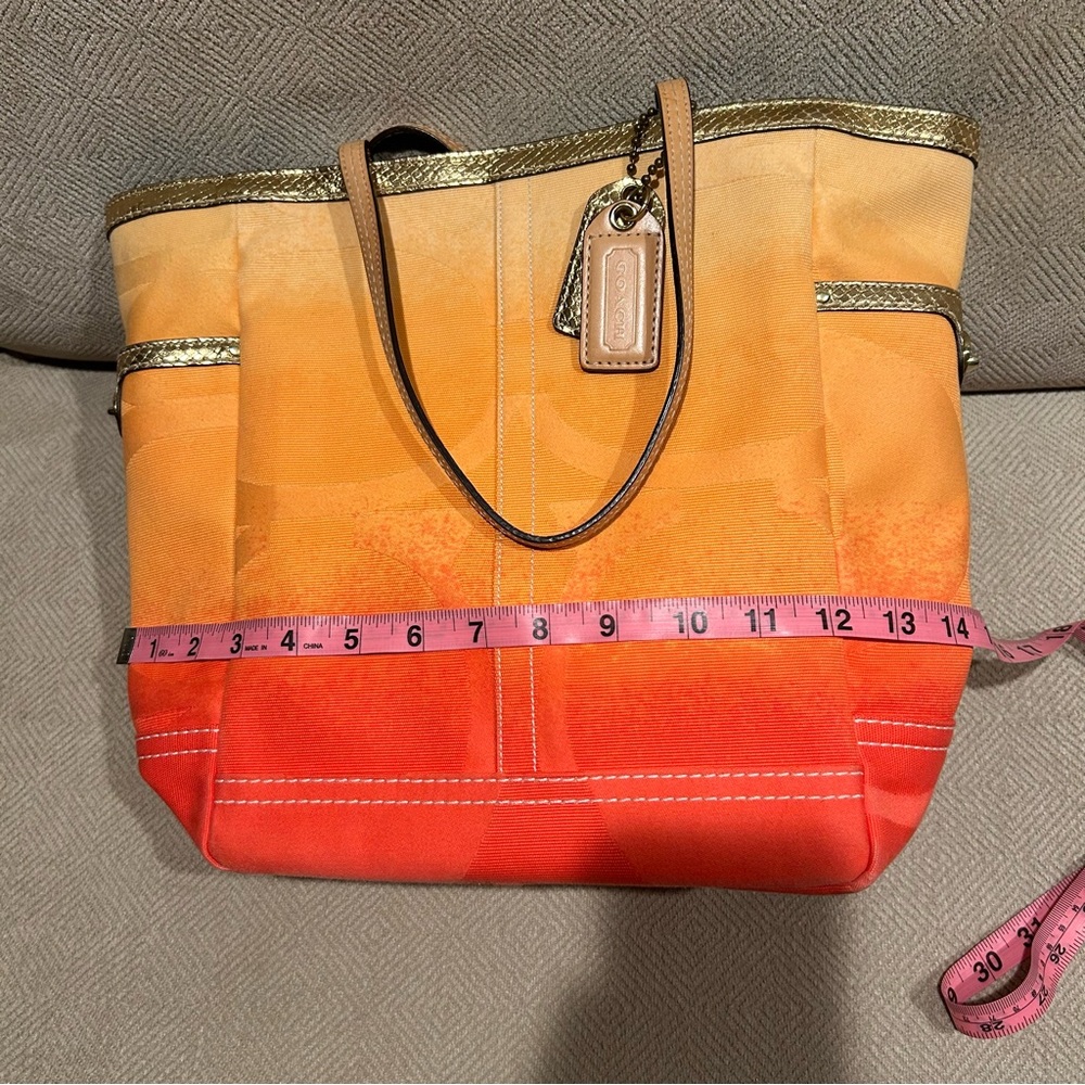 Coach ombre’ canvas limited edition women’s tote bag A065-7567 - Picture 12 of 14
